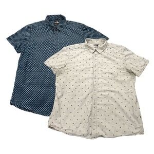 The North Face Short Sleeve Button Up Shirts XXL ( LOT OF 2 ) Outdoor Gorpcore